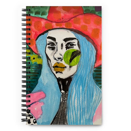 Woman with Red Hat | Spiral Notebook